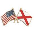 Alabama & USA Flag Pin